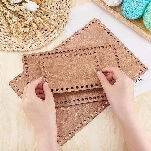 PH PandaHall Oval Wooden Basket Base, 3 Sizes Coffee Blank Crochet Basket Base, Crochet Bag Bottom Crochet Bottom Accessory for DIY Basket Craft Knitting for knitters, crocheters and beginners in Kuwait