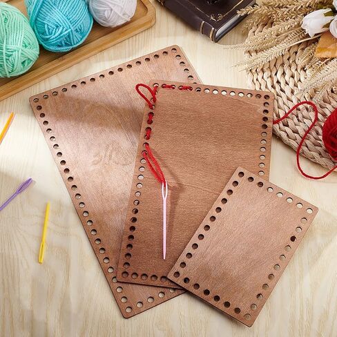 PH PandaHall Oval Wooden Basket Base, 3 Sizes Coffee Blank Crochet Basket Base, Crochet Bag Bottom Crochet Bottom Accessory for DIY Basket Craft Knitting for knitters, crocheters and beginners in Kuwait