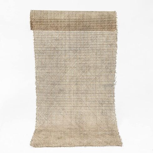 KOLWOVEN 36" Width Natural Rattan Webbing for Caning Projects | Pre - Woven Open Mesh Cane - Cane Webbing Sheet- Natural Rattan Cane Webbing roll (3 FEET) in Kuwait