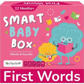 TOYVENTIVE Smart Baby Box for Boy - Educational Developmental Learning Toys 1 + Year Old, Montessori Toddler Busy Book, Flash Cards, Board Books, First Birthday Gifts Boys in Kuwait