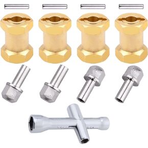 HobbyPark RC Brass Spacers 12mm Wheel Hex Hubs Extenders for 1/10 RC Crawler Axial SCX10 Wheels Extension Hex Drive Adapter (12mm) in Kuwait