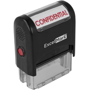 Confidential Self Inking Rubber Stamp - Red Ink