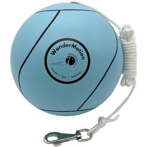 كرة وحبل Tetherball الناعمة من WonderMotion مع خطاف دوار - مجموعة كرات وحبال للأطفال والبالغين والكلاب كمعدات كرة Tetherball جديدة أو كرة بديلة لكرة Tetherball من أجل لعبة ممتعة في الفناء الخارجي in Kuwait