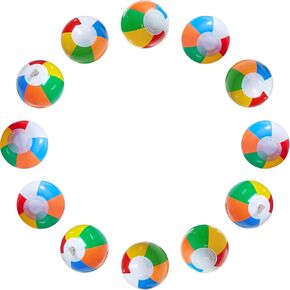 Jishi 16" Basketball Beach Balls Bulk 12-Pack Large Inflatable Blow Up Basketballs Party Favor Decorations, Summer Water Fun Birthday Party Gifts, Kids Pool Float Toys Toddler Outdoor Activity Games