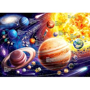 Puzzles for Kids Ages 4-8, 3-5, 6-8, 8-10 Boys Girls - 100 Piece Solar System Space Kids Jigsaw Puzzles - Science Educational Toys for Kids 5-7 Planets for Kids Solar System Toys