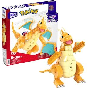 MEGA Pokémon Building Toys Set Dragonite with 388 Pieces, Articulated and Poseable with Motion, 7 Inches Tall, for Kids in Kuwait