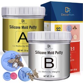 Silicone Putty - 2.5 Lb Flexible Silicone Mold Making Kit for Reusable Silicone Molds Making - Easy 1:1 Mixing Ratio Fast Cured Molding Putty for Casting, Resin Molds, Soap Mold, Candle Molds, Statues