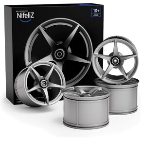 Nifeliz LF Wheel Hubs, Set of 4 Painted Wheel Hubs, Stylish Wheel Hubs for 1:8 Scale Car Model Kits