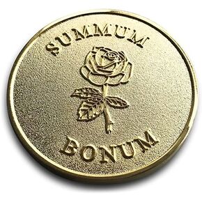 عملة سومموم بونوم من ستويك ستور يو كيه - معدن نحاسي مطلي بالرمل - عملة تذكيرية بلون ذهبي - رواقية/ميدالية in Kuwait