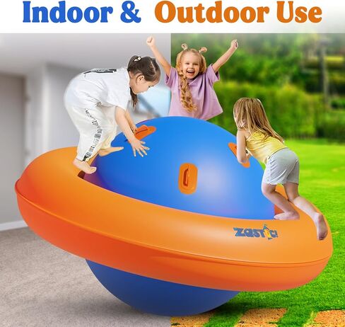 قبة هزازة روك إت عملاقة قابلة للنفخ بطول 8 أقدام مع مضخة كهربائية - 88 بوصة طول × 88 بوصة عرض × 43.75 بوصة ارتفاع - حارس هزاز على شكل قبة توازن قابل للنفخ - حارس هزاز عملاق قابل للنفخ في الفناء الخلفي على شكل قبة in Kuwait