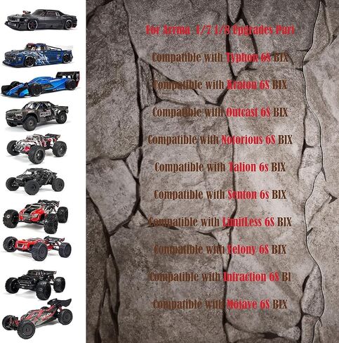 ذراع قرن مؤازر من الألومنيوم 25t لمحطة RC مع وصلات توجيه ثابتة لأجزاء ترقية 1/8 ARRMA لـ 1/8 KRATON Typhon Talion Outcast Notorious 6S 1/7 ARRMA Infraction Felony Limitless Mojave 6S in Kuwait