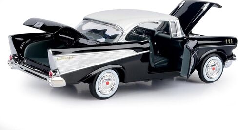 سيارة شيفروليه بيل اير 1957، اسود - موتور ماكس Premium American 73228 - 124 نموذج سيارة مصبوبة in Saudi Arabia
