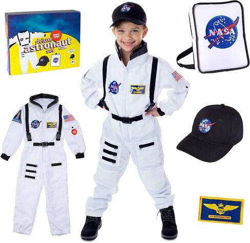 Born Toys 6-in-1 Kids' Dress Up & Pretend Play - Kids Costumes for Boys & Girls Ages 3-7 Washable Toddler Dress up Clothes w/Storage Box in Saudi Arabia