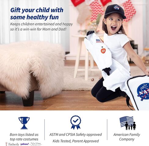 Born Toys 6-in-1 Kids' Dress Up & Pretend Play - Kids Costumes for Boys & Girls Ages 3-7 Washable Toddler Dress up Clothes w/Storage Box in Saudi Arabia