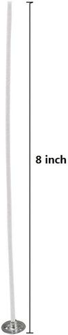 Harapu Cotton Candle Wick 8" Pre-Waxed Low Smoke Wick for Candle Making,Candle DIY, 50 Pcs in Kuwait