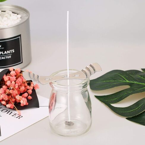 Harapu Cotton Candle Wick 8" Pre-Waxed Low Smoke Wick for Candle Making,Candle DIY, 50 Pcs in Kuwait