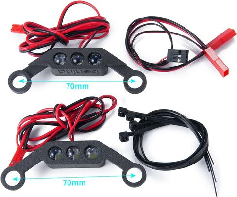 1/10th RC Bumper Lights Front & Rear LED Light Spotlight لـ 1:10 Traxxas Maxx WidMaxx Small X 89086-4 in Saudi Arabia