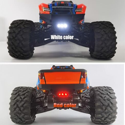 1/10th RC Bumper Lights Front & Rear LED Light Spotlight لـ 1:10 Traxxas Maxx WidMaxx Small X 89086-4 in Saudi Arabia
