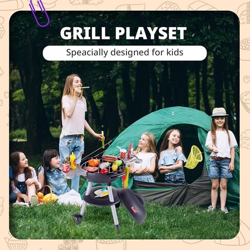 مجموعة ألعاب الطبخ 46 قطعة، مجموعة ألعاب المطبخ، مجموعة ألعاب شواء الشواء، لعبة الشيف الصغير، مجموعة ألعاب الشواء للأطفال، مجموعة لعب شواء تفاعلية in Kuwait