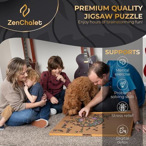 ZenChalet - أحجية الصور المقطوعة شجرة الحياة للبالغين 200 قطعة - أحجية الصور المقطوعة الخشبية للبالغين، مثالية كهدايا أحجية شجرة الحياة، قطع ذات شكل فريد - أحجية ذهنية للبالغين in Kuwait