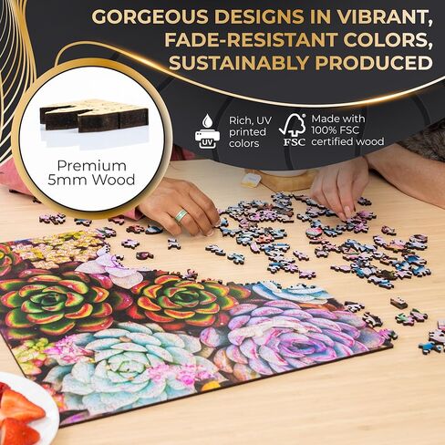 ZenChalet - Guitar Shaped Jigsaw Puzzles 500 Pieces - Inspiring Wood Cut Puzzles, Great for Gifts or Family Night - Unique Music Theme Brain Teaser - Rompecabezas para Adultos in Kuwait