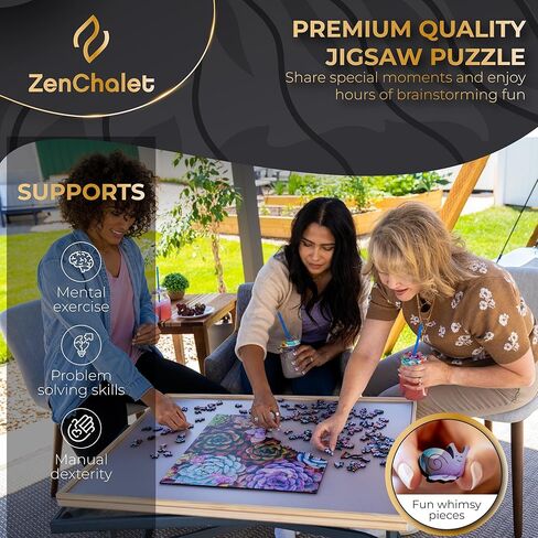 ZenChalet - Guitar Shaped Jigsaw Puzzles 500 Pieces - Inspiring Wood Cut Puzzles, Great for Gifts or Family Night - Unique Music Theme Brain Teaser - Rompecabezas para Adultos in Kuwait