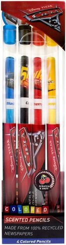 مجموعة من أقلام التلوين المعطرة من ديزني بيكسار كارز، 3 ألوان من 4 قطع. in Kuwait