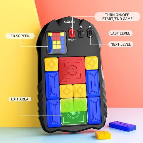 TEMI Super Slide Games Sliding Block Puzzle 500+ Level Slide Puzzle Game Travel Fidget Toys Handheld Games Console STEM Learning Games Brain Teaser Puzzles for All Ages in Saudi Arabia