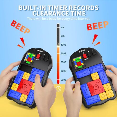 TEMI Super Slide Games Sliding Block Puzzle 500+ Level Slide Puzzle Game Travel Fidget Toys Handheld Games Console STEM Learning Games Brain Teaser Puzzles for All Ages in Saudi Arabia