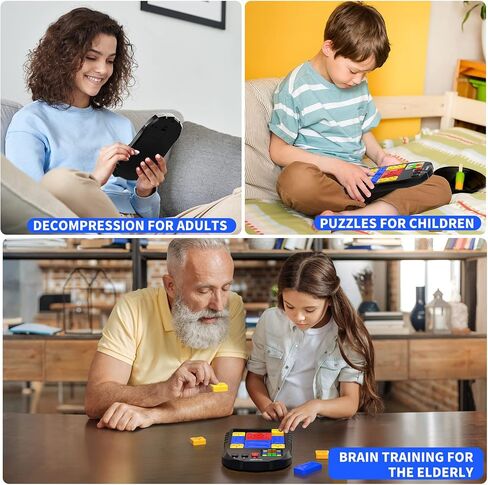 TEMI Super Slide Games Sliding Block Puzzle 500+ Level Slide Puzzle Game Travel Fidget Toys Handheld Games Console STEM Learning Games Brain Teaser Puzzles for All Ages in Saudi Arabia