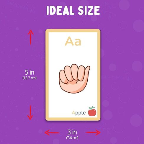Alpine Choice لغة الإشارة الأمريكية للمبتدئين - بطاقات فلاش ASL للأطفال الرضع والأطفال الصغار والبالغين - بطاقات اتصال للأطفال غير اللفظيين الذين يعانون من تأخر الكلام أو التوحد - بطاقات المساعدة البصرية in Saudi Arabia