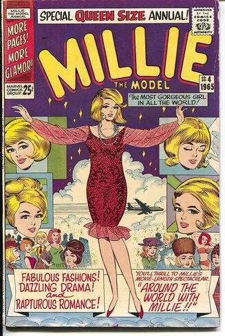 ميلي العارضة السنوية رقم 4 1965-Marvel=دمى ورقية-صفحة تلوين-fashion-VG+ in Saudi Arabia