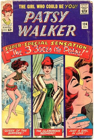 Patsy Walker #124 1965-Marvel-paper dolls- Surfing Sweeties- Last issue G/VG in Saudi Arabia