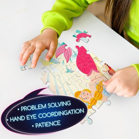 Hapinest 100 Piece Glow-in-The-Dark Dinosaur Jigsaw Puzzle for Kids Boys and Girls Gifts Ages 5 6 7 8 9 10 11 12 Years Old and Up in Kuwait