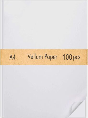 FEPITO 50 Sheets Vellum Paper 8.5 x 11 Inches Translucent Sketching and Tracing Paper Clear Paper for Sketching Tracing Drawing Animation in Kuwait