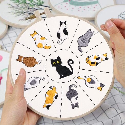Louise Maelys Embroidery Kit for Beginners 8 Stitch Practice Set in Kuwait