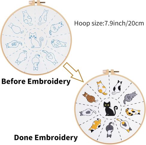 Louise Maelys Embroidery Kit for Beginners 8 Stitch Practice Set in Kuwait