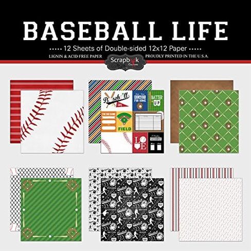 Scrapbook Customs Themed Paper Scrapbook Kit, Baseball Life in Saudi Arabia