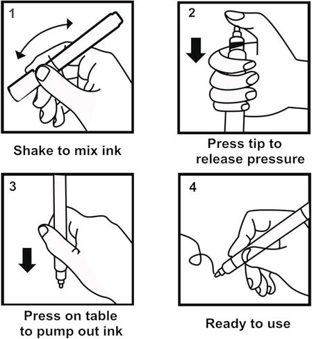 أقلام تحديد معدنية ذاتية الخط، 12 قلم رسم مخطط مزدوج بخط مزدوج لوضع الرسم وبطاقات الهدايا in Kuwait