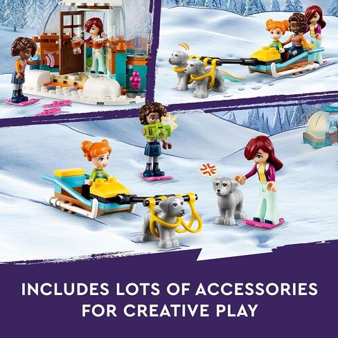 LEGO Friends Igloo Holiday Adventure 41760 Building Toy Set for Ages 8+, with 3 Dolls, 2 Dog Characters, A Winter Themed Gift for Kids 8-10 Who Love Snowy Adventures, Dog Sledding and Pretend Play in Saudi Arabia