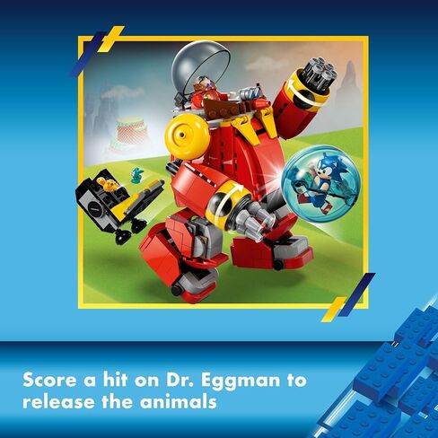 LEGO Sonic The Hedgehog Sonic vs. Dr. Eggman's Death Egg Robot 76993 مجموعة بناء لعبة سونيك للاعبين بعمر 8 سنوات، مع 6 شخصيات صوتية للعب الأدوار الإبداعية، هدية رائعة لعيد الميلاد لمحبي سونيك in Saudi Arabia
