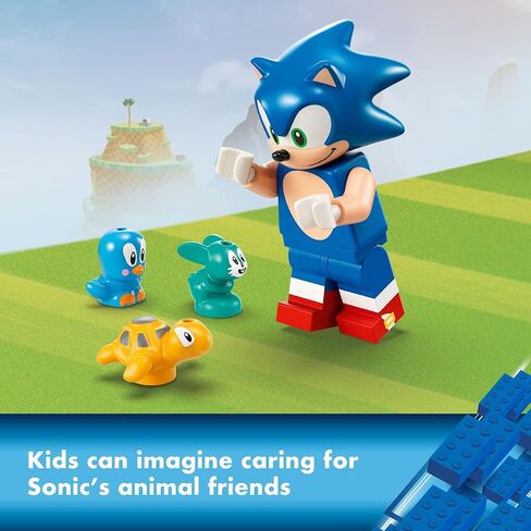 LEGO Sonic The Hedgehog Sonic vs. Dr. Eggman's Death Egg Robot 76993 مجموعة بناء لعبة سونيك للاعبين بعمر 8 سنوات، مع 6 شخصيات صوتية للعب الأدوار الإبداعية، هدية رائعة لعيد الميلاد لمحبي سونيك in Saudi Arabia
