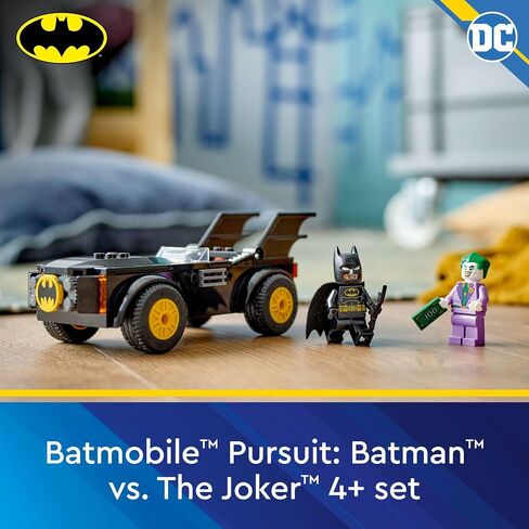 LEGO DC Batmobile Pursuit: مجموعة لعب Batman vs. The Joker 76264 DC Super Hero القابلة للبناء، سريعة وممتعة لبناء لعبة Batmobile مع إمكانيات لعب لا نهاية لها، لعبة سيارة باتمان للأطفال من سن 4 سنوات فما فوق in Saudi Arabia