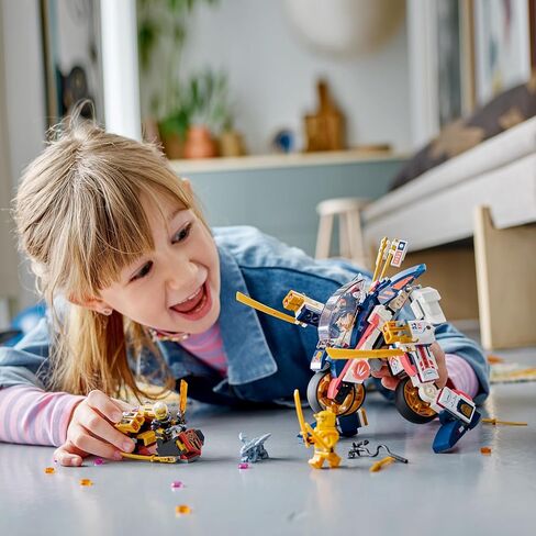 LEGO NINJAGO Sora’s Transforming Mech Bike Racer 71792 Ninja Toy Building Set for Kids, Featuring a Ninja Bike Racer Mech, Baby Dragon and 3 Minifigures, Christmas Toy for Kids Ages 8 and Up in Saudi Arabia