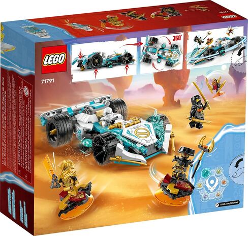 LEGO NINJAGO Zane’s Dragon Power Spinjitzu Race Car 71791 Building Toy Set, Features a Ninja Car, 2 Hover Flyers, Dragon Toy, and 4 Minifigures, Gift for Kids Aged 7+ in Saudi Arabia