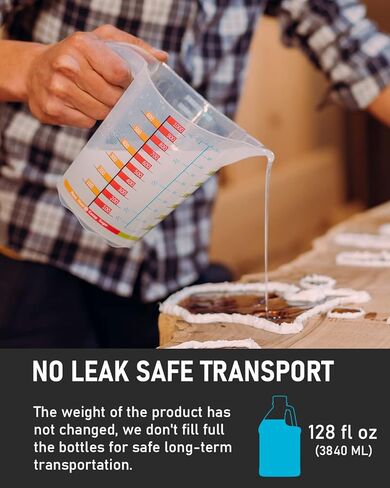 INCLY 0.75 Gallon Deep Pour Epoxy Resin Kit, High Gloss & Bubble Free 2 to 4 Inch Depth Resin Epoxy, Resin Supplies for Coating & Casting, Craft River Table, Wood Filler, Bar Top, Self Leveling 2:1 in Kuwait