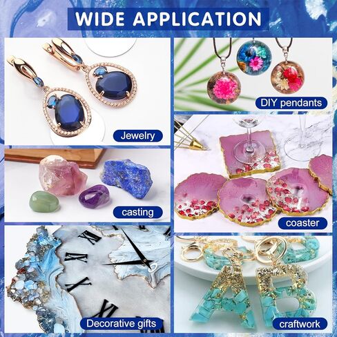 BSCPAM إيبوكسي الراتنج 16 أونصة - مجموعة راتنجات الإيبوكسي الشفاف - مزيج سهل بنسبة 1: 1 صب وطلاء للحرف الفنية DIY والمجوهرات وقالب الراتنج - التسوية الذاتية، بدون اصفرار وخالية من الفقاعات in Kuwait