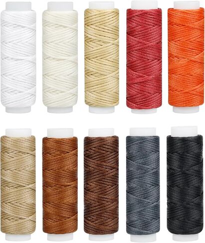 PLANTIONAL Leather Stitching Sewing Kit: 31PCS Leather Sewing Kit with 4mm Lacing Stitching Chisel, Leather Sewing Tools, Waxed Thread and Large-Eye Stitching Needles for Crafting Projects in Kuwait