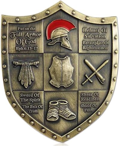 ضع على عملة تحدي درع الله بالكامل أفسس 6: 13-17 مجموعة عملات تذكارية ثلاثية الأبعاد in Kuwait