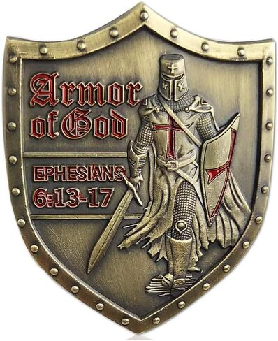 ضع على عملة تحدي درع الله بالكامل أفسس 6: 13-17 مجموعة عملات تذكارية ثلاثية الأبعاد in Kuwait